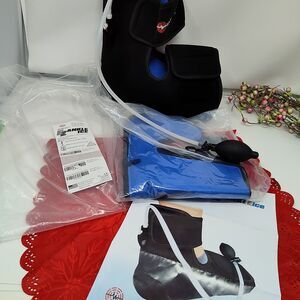 Reusable Ankle / Foot Support Brace Ice Cold Therapy Air Pump ManaMed EZ